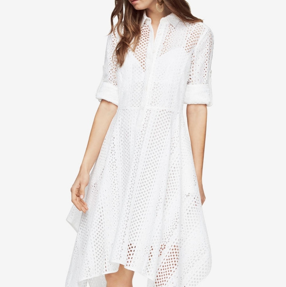 BCBG Eyelet white Beatryce Dress